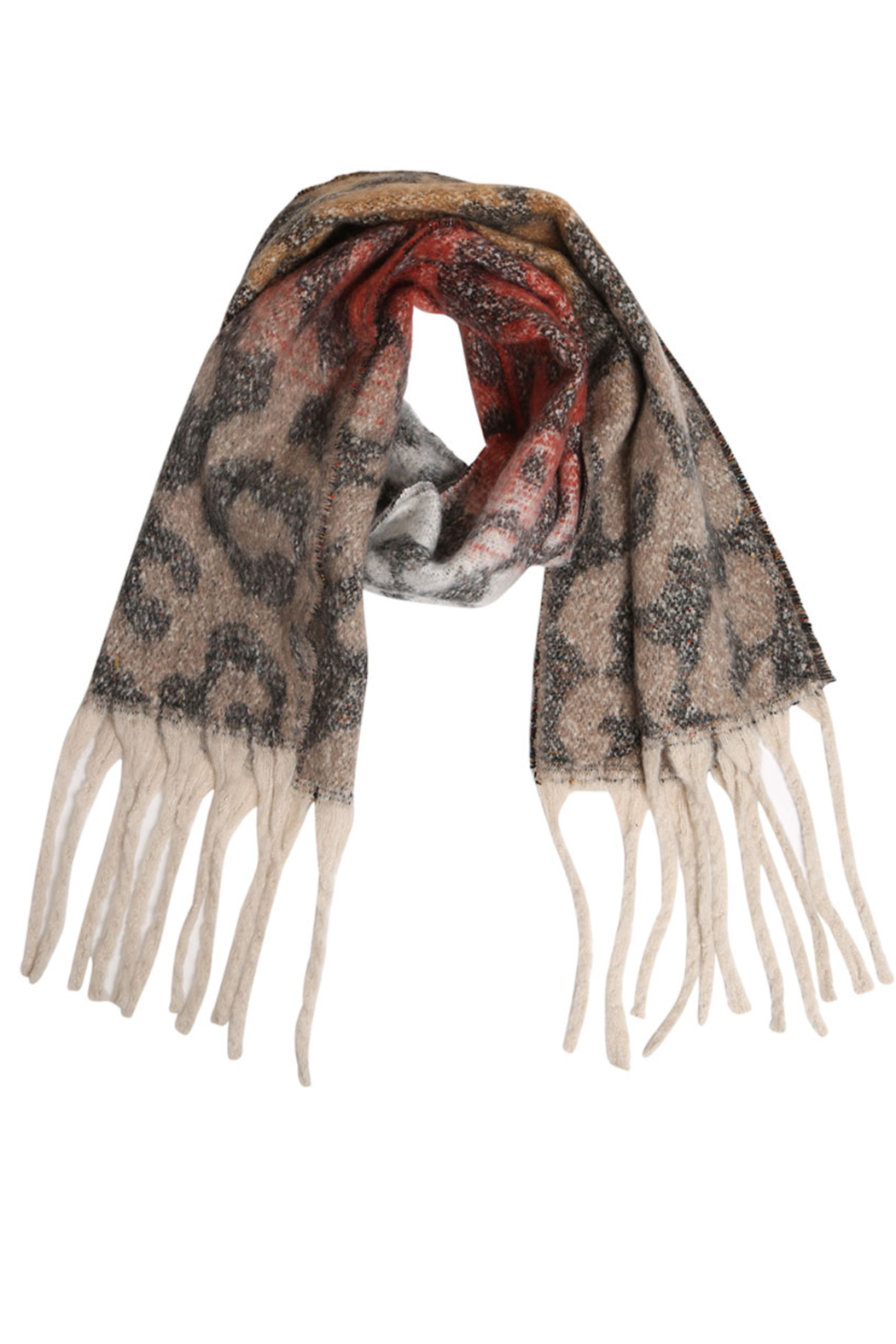 Color Splash Animal Print Scarf