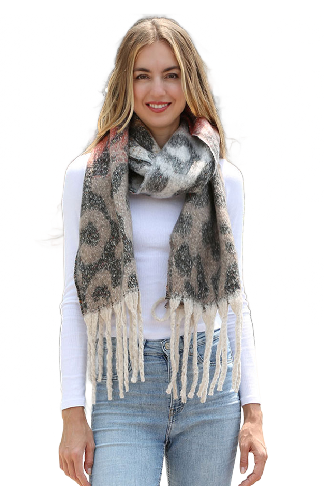 Color Splash Animal Print Scarf