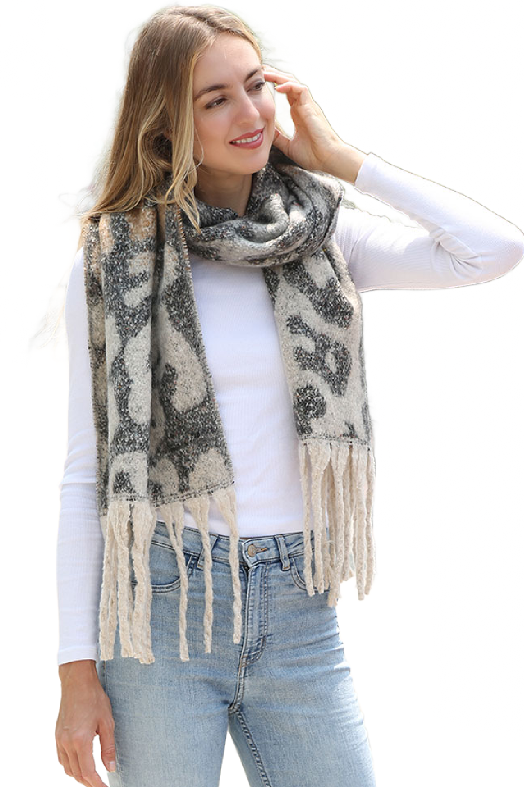 Color Splash Animal Print Scarf