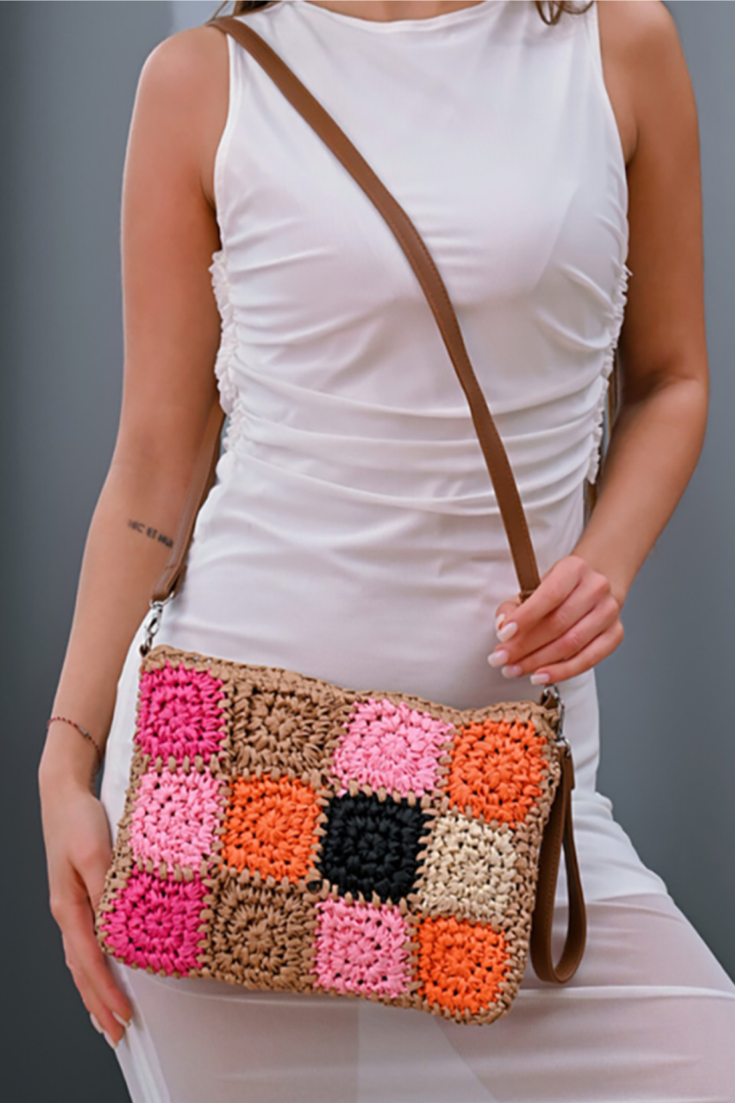 Square Up Wristlet Crossbody Bag