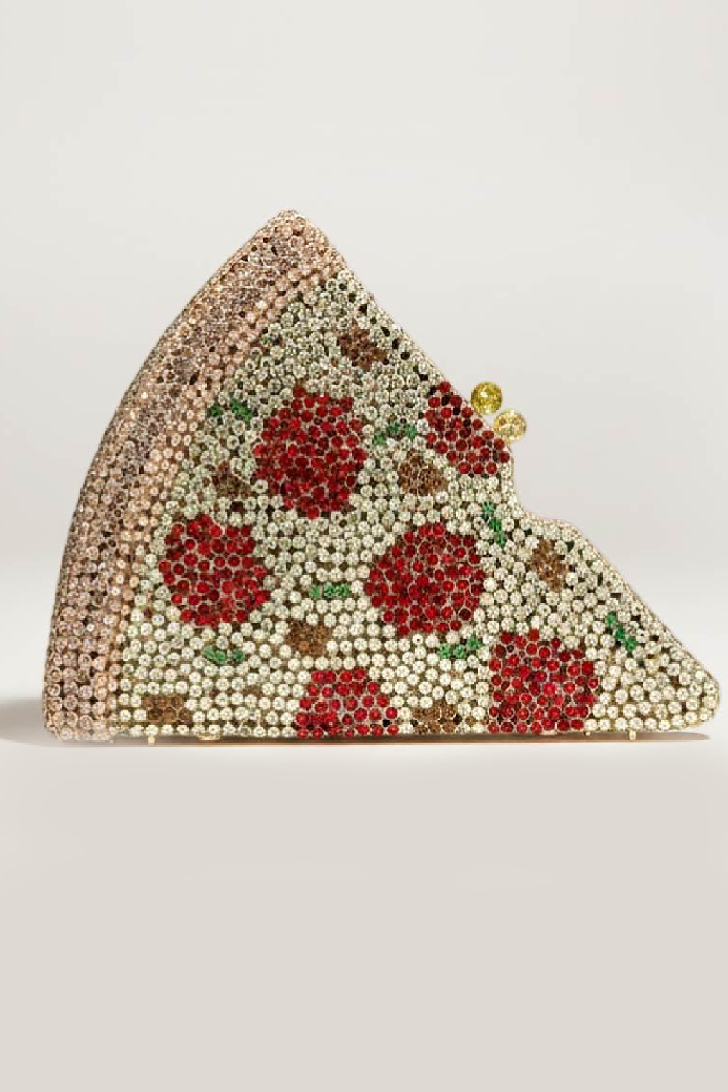 Crystal Pizza Slice Clutch Shoulder Bag