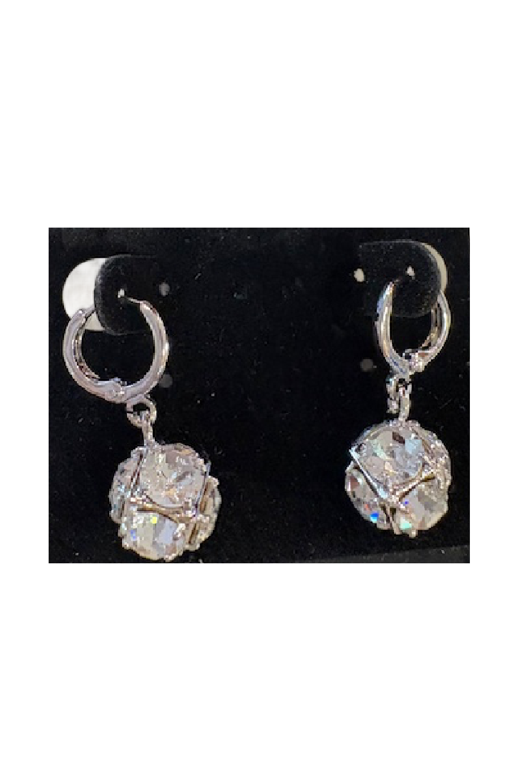Cubic Zirconia Huggie Ball Earrings