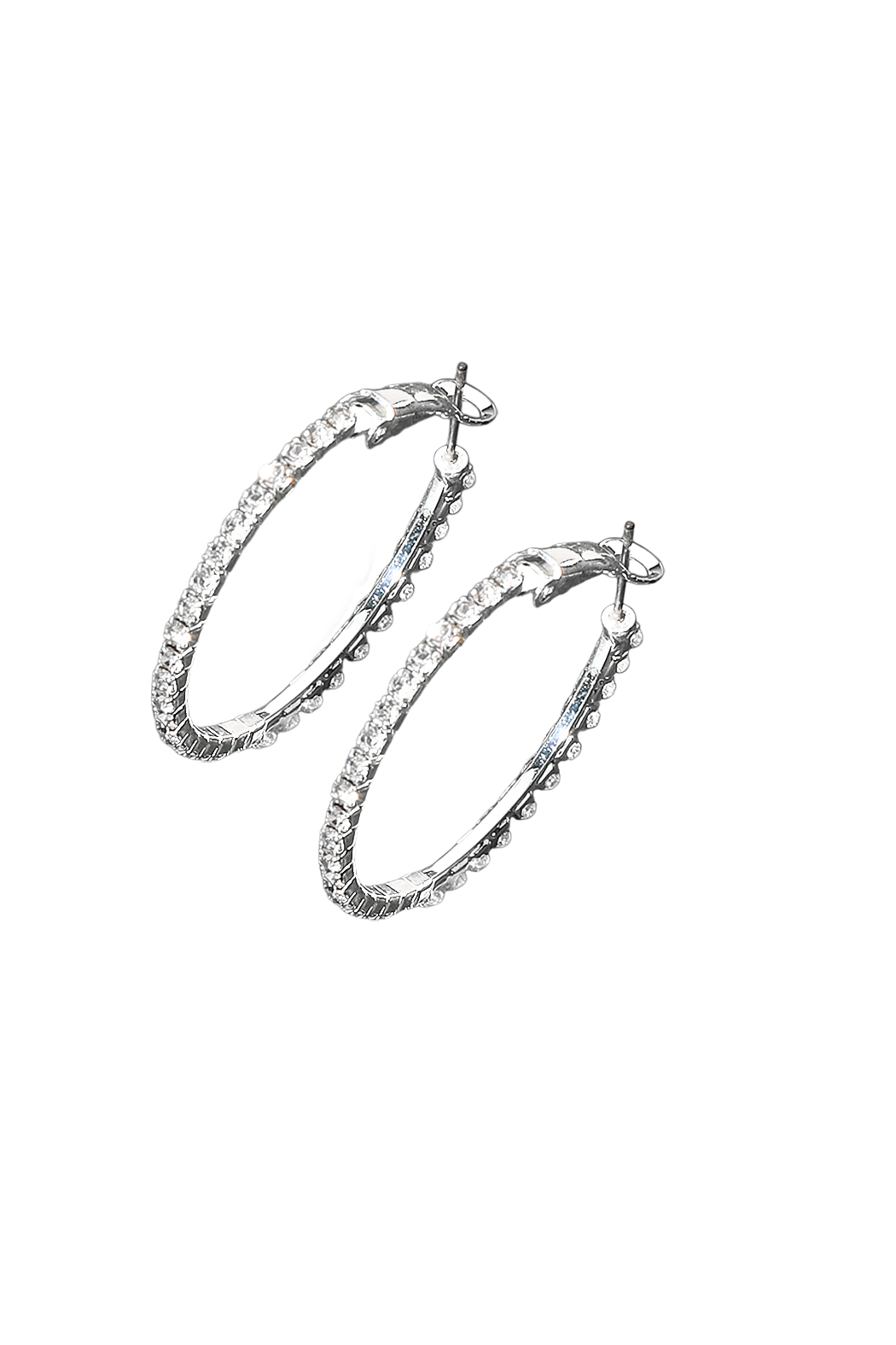 Cubic Zirconia Hoop Earrings