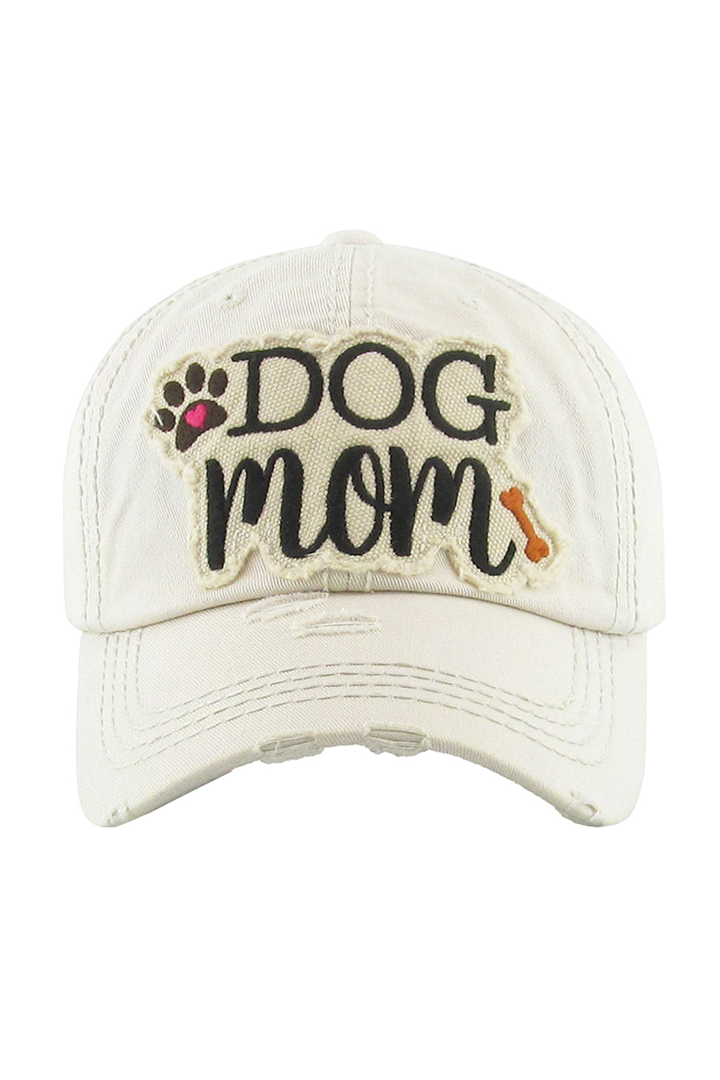 Distressed Dog Mom Baseball Cap