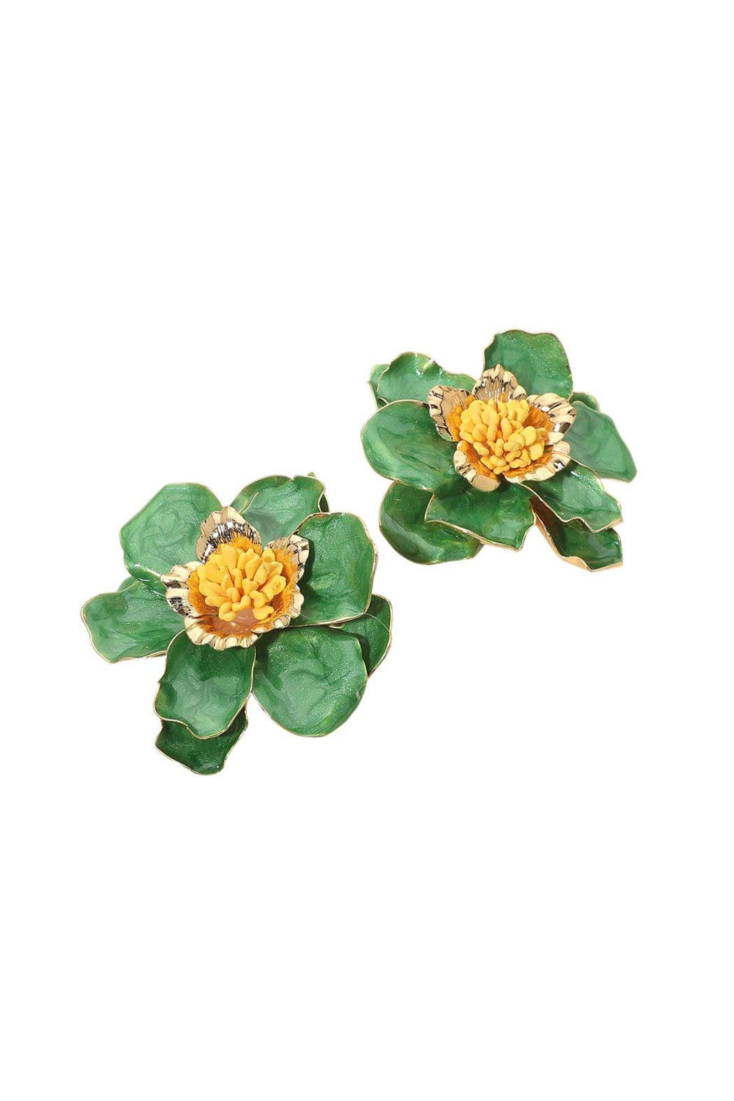 Double The Petals Flower Earrings