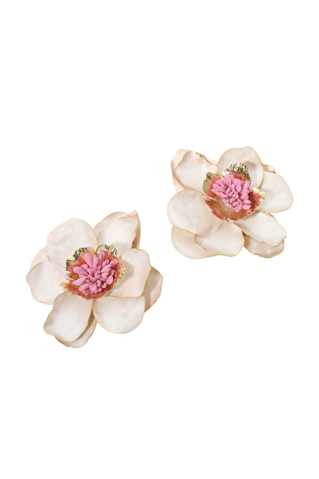 Double The Petals Flower Earrings