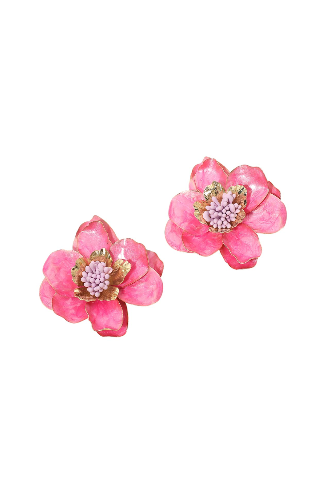Double The Petals Flower Earrings
