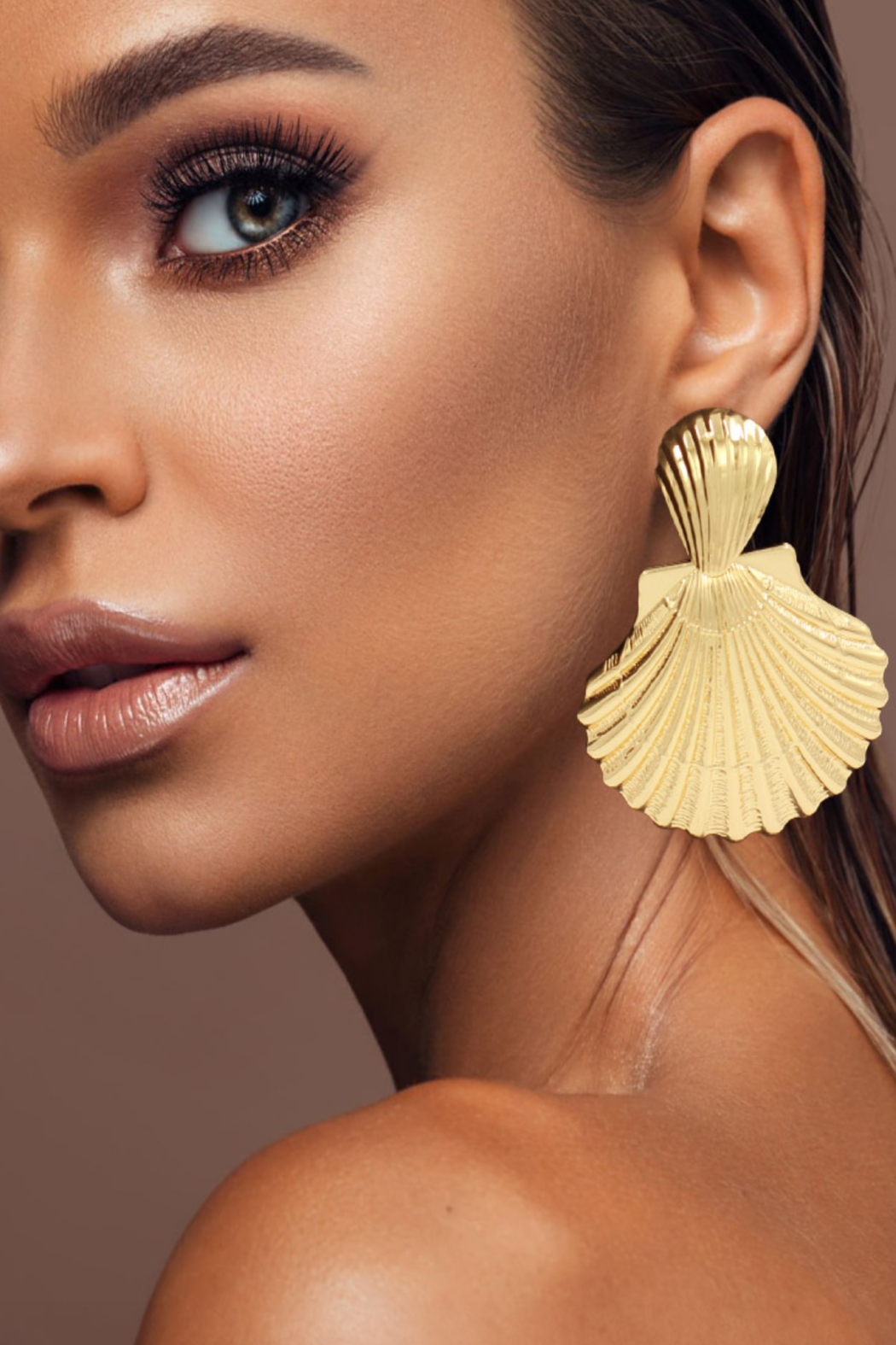 Double Scallop Shell Earrings