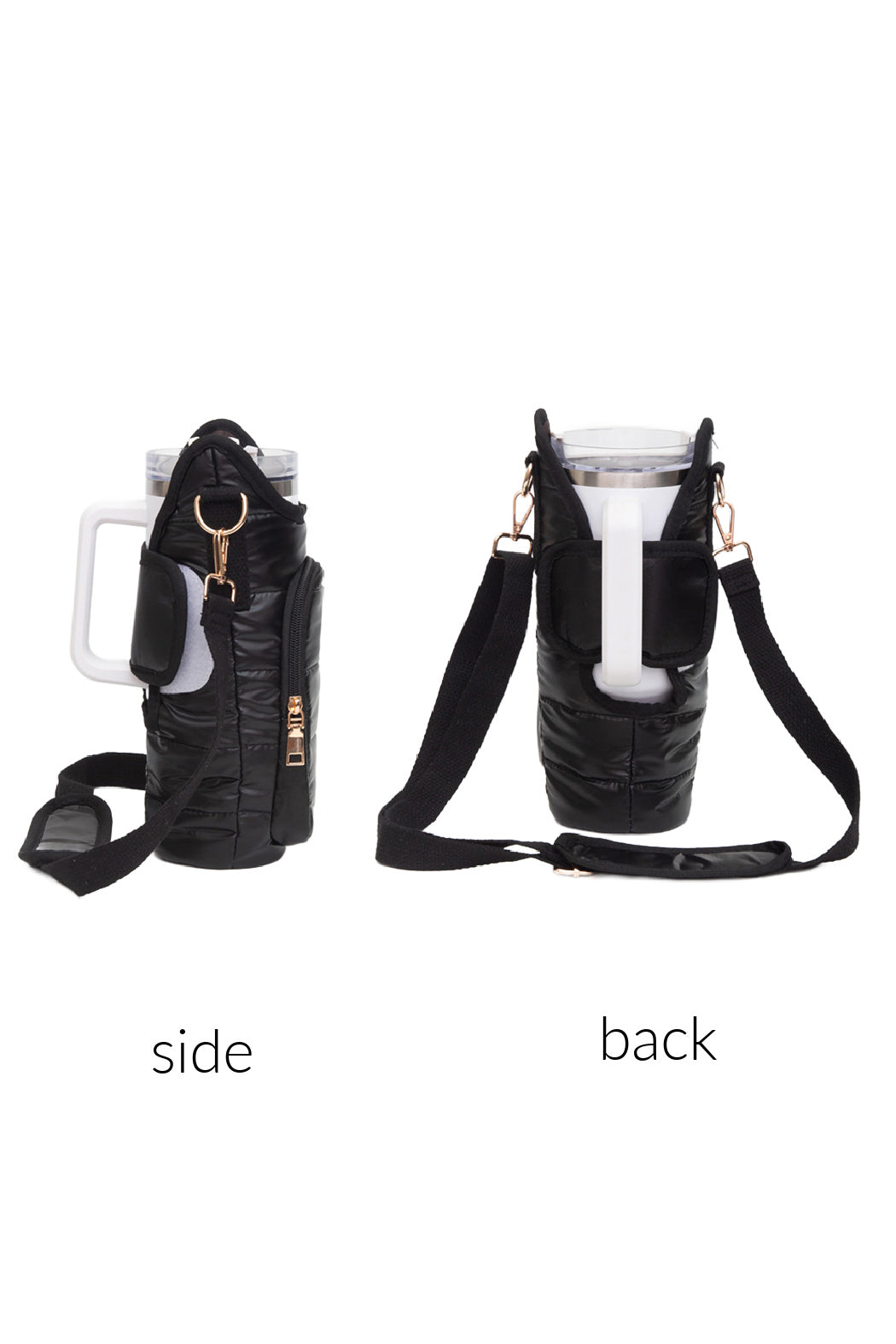 Puffer Tumbler Carrier Crossbody Bag