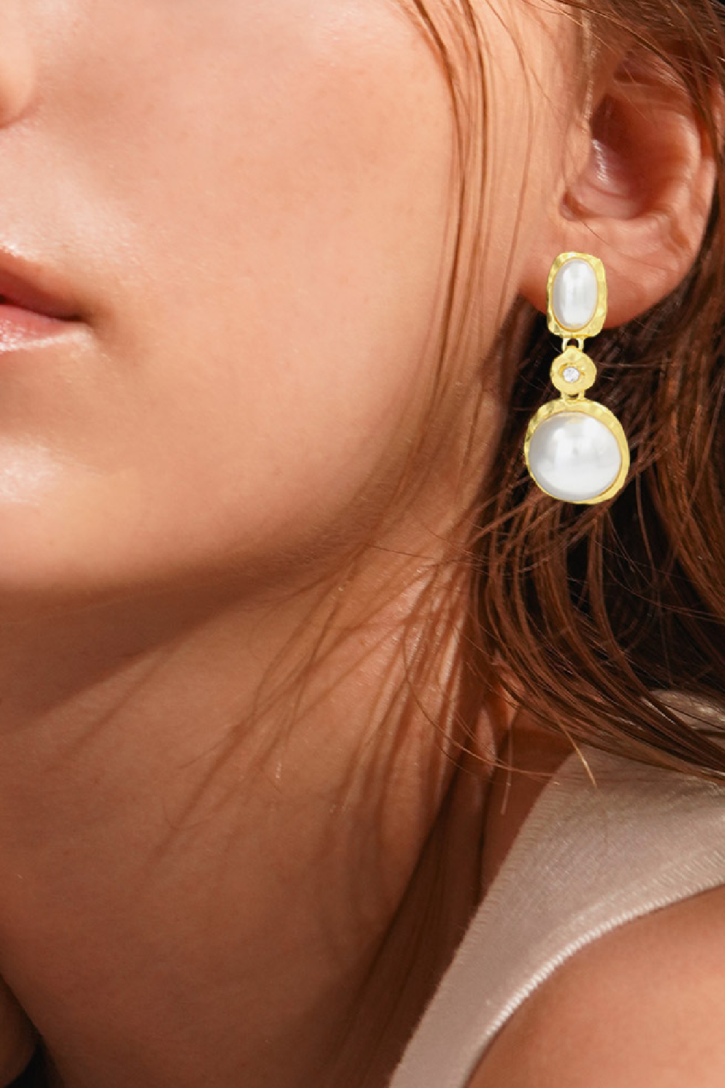 Pearl Trio Drop Earrings