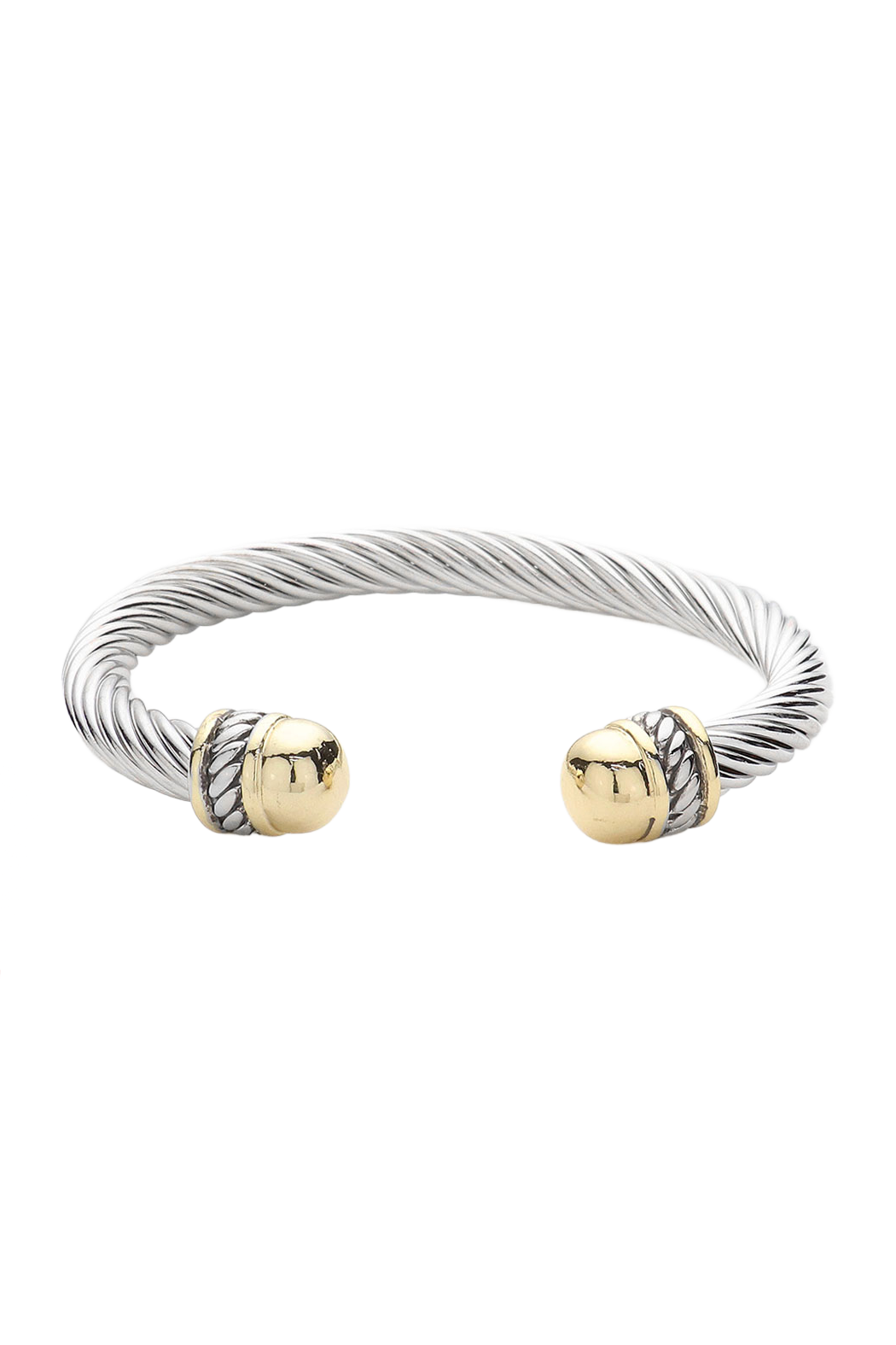 2 Tone Twist Cuff Bracelet