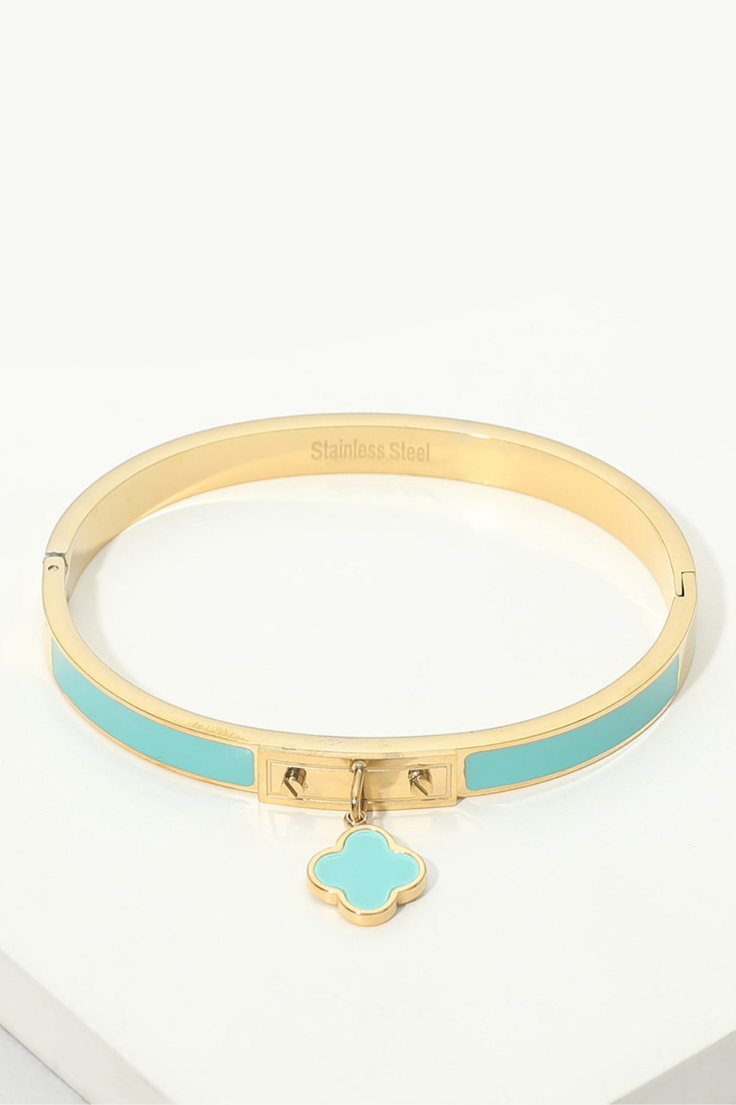 Enamel Clover Charm Bracelet