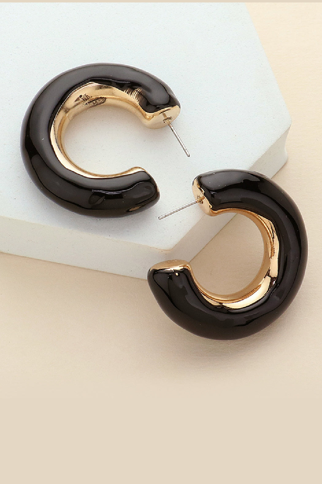 Enamel Hoop Earrings