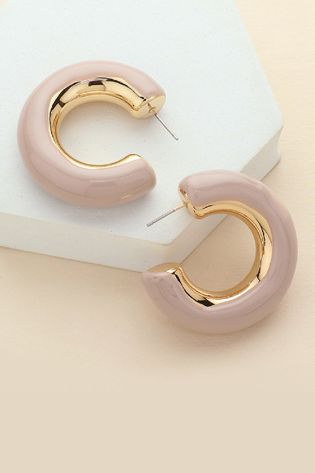 Enamel Hoop Earrings