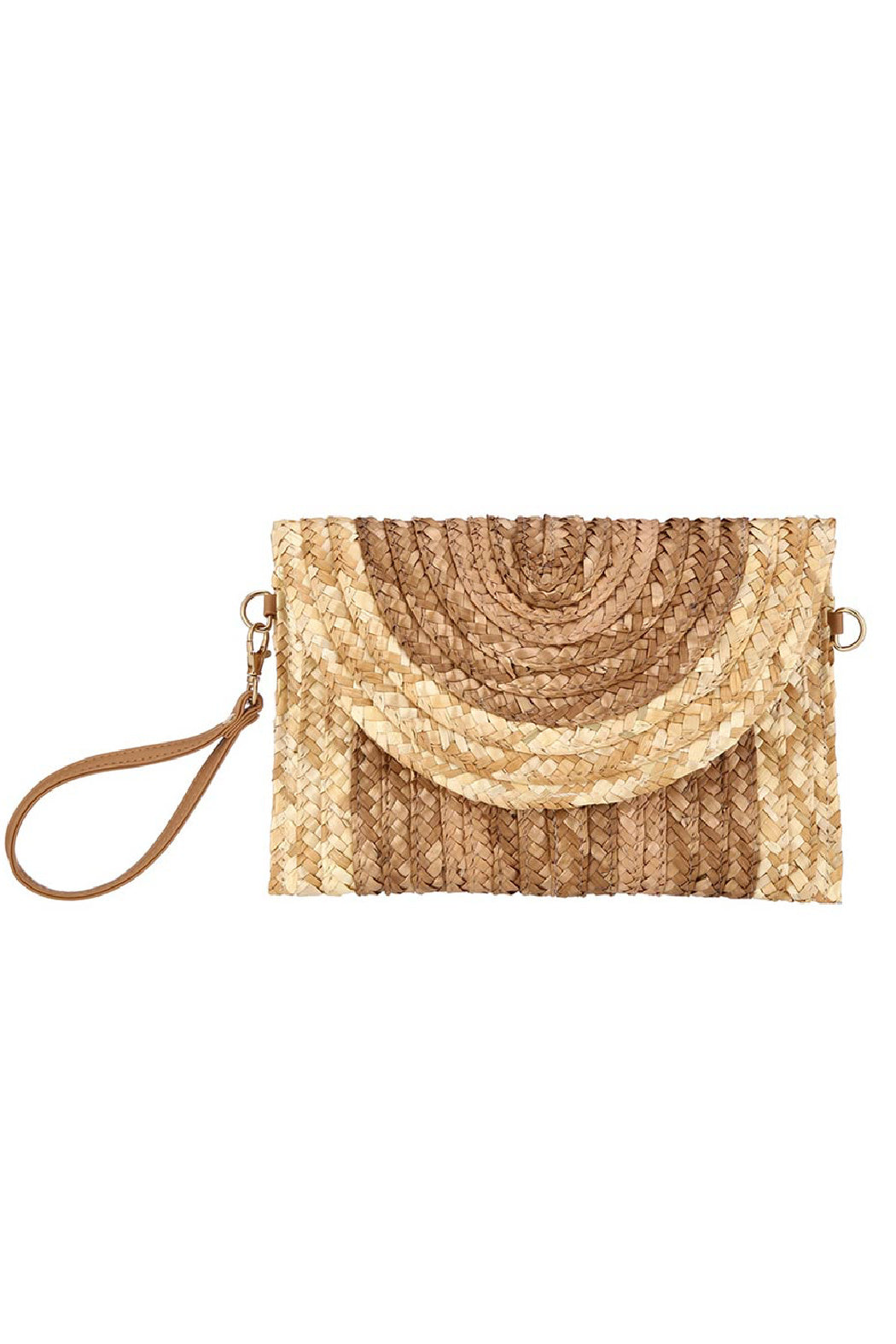 Envelope Straw Clutch Wristlet Crossbody