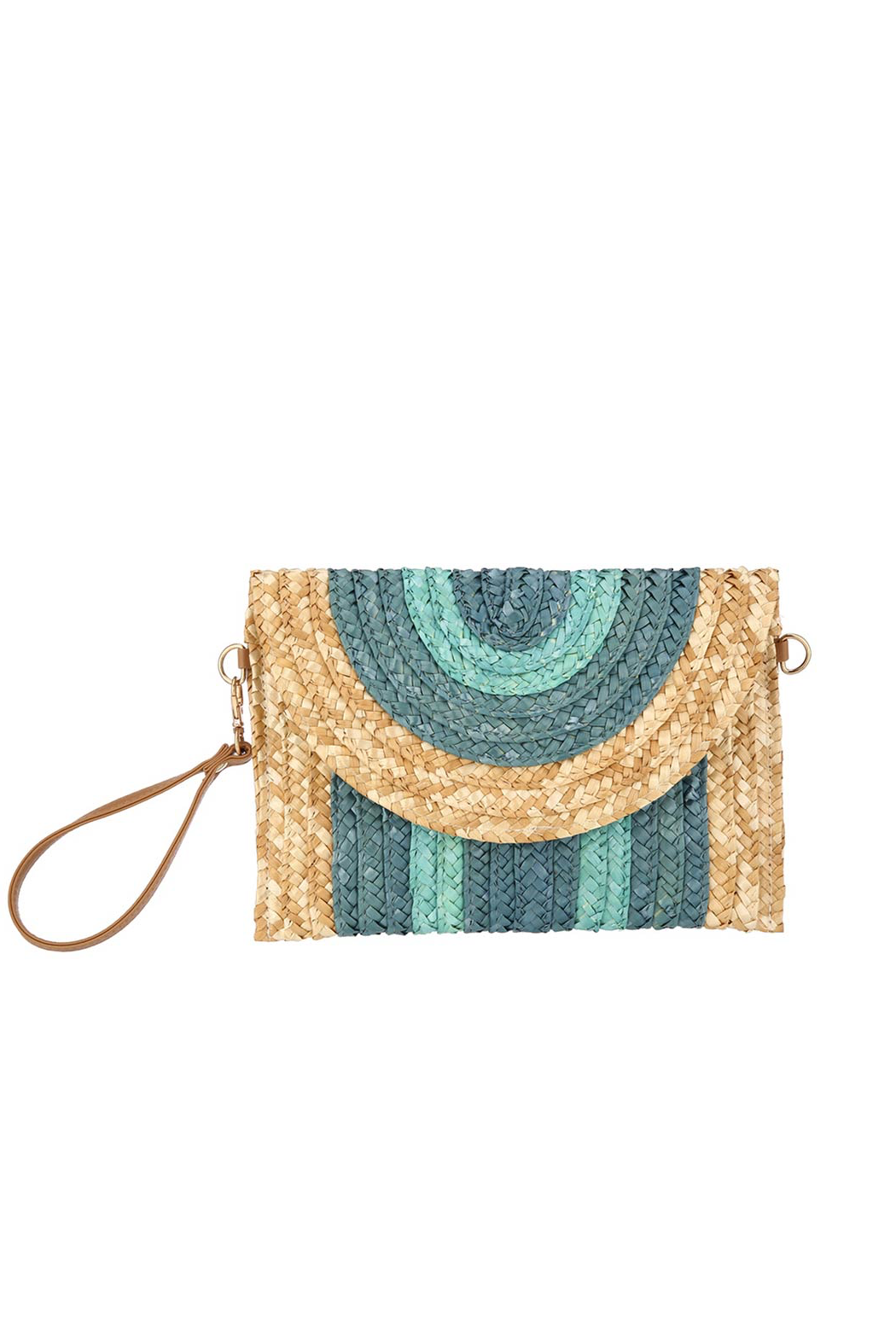 Envelope Straw Clutch Wristlet Crossbody