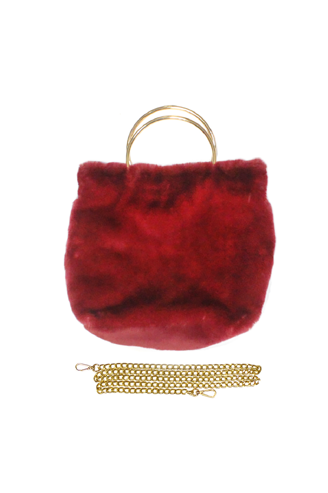 Faux Fur Satchel Crossbody Bag