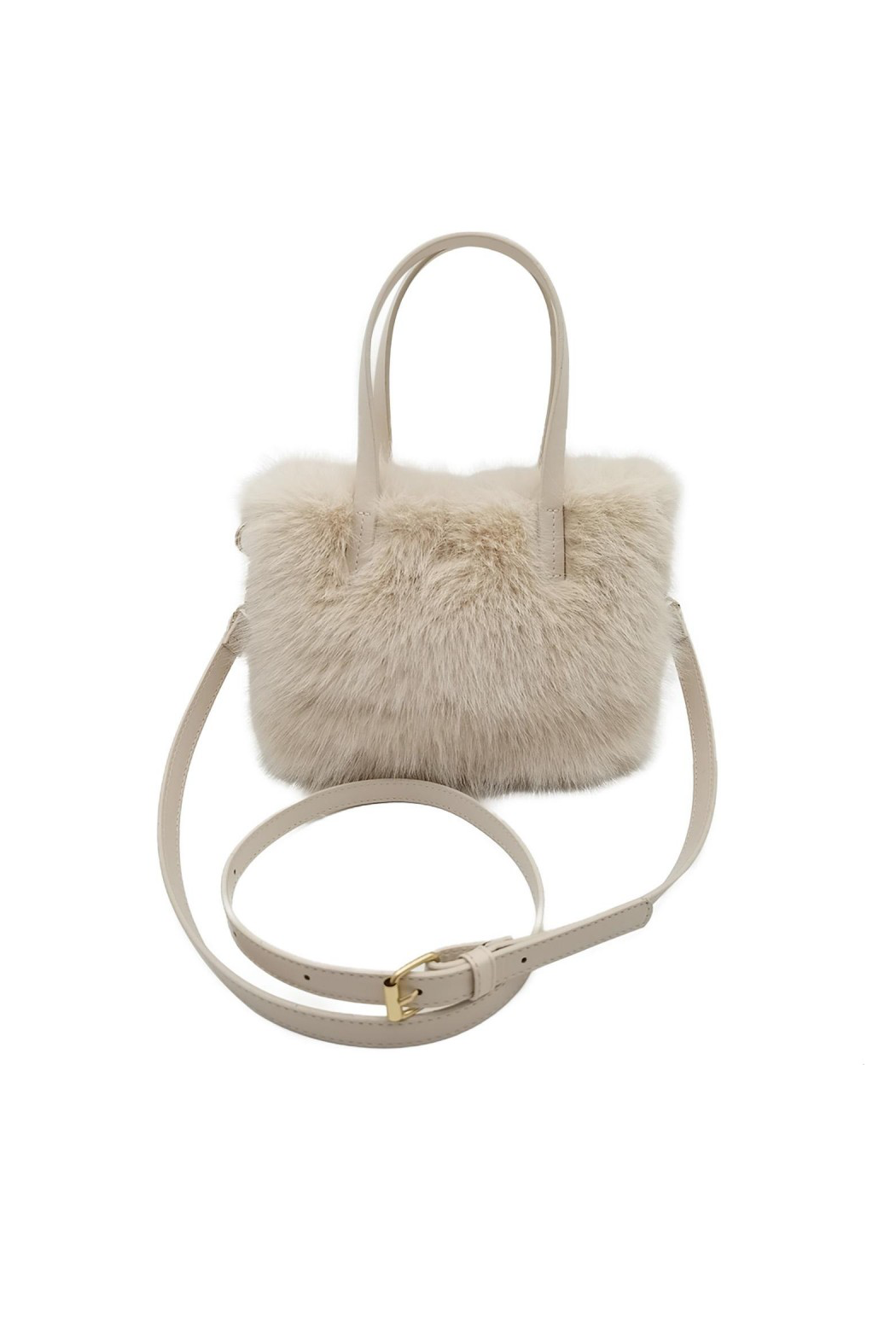 Faux Fur Satchel Crossbody Bag