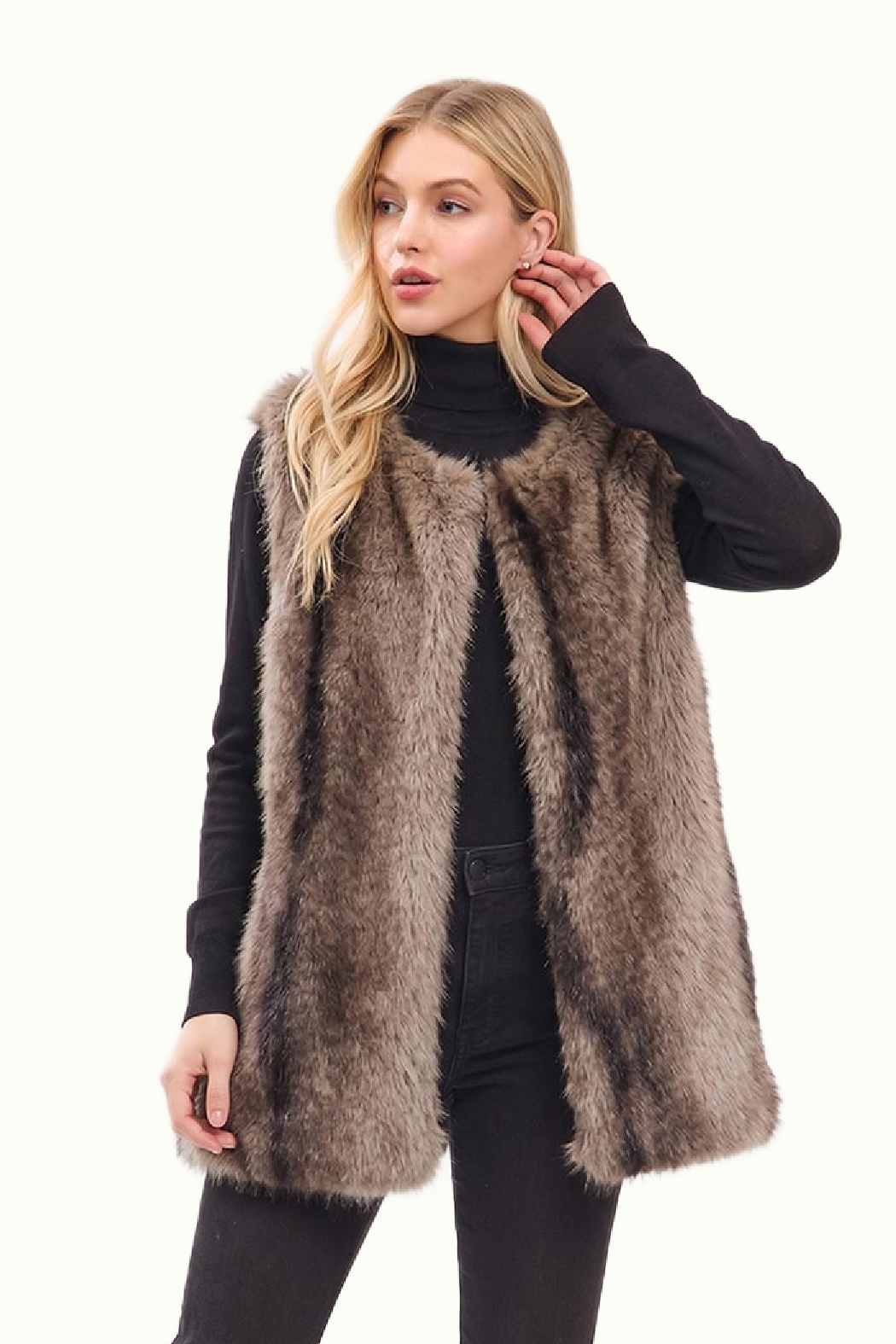 Faux Fur Long Vest
