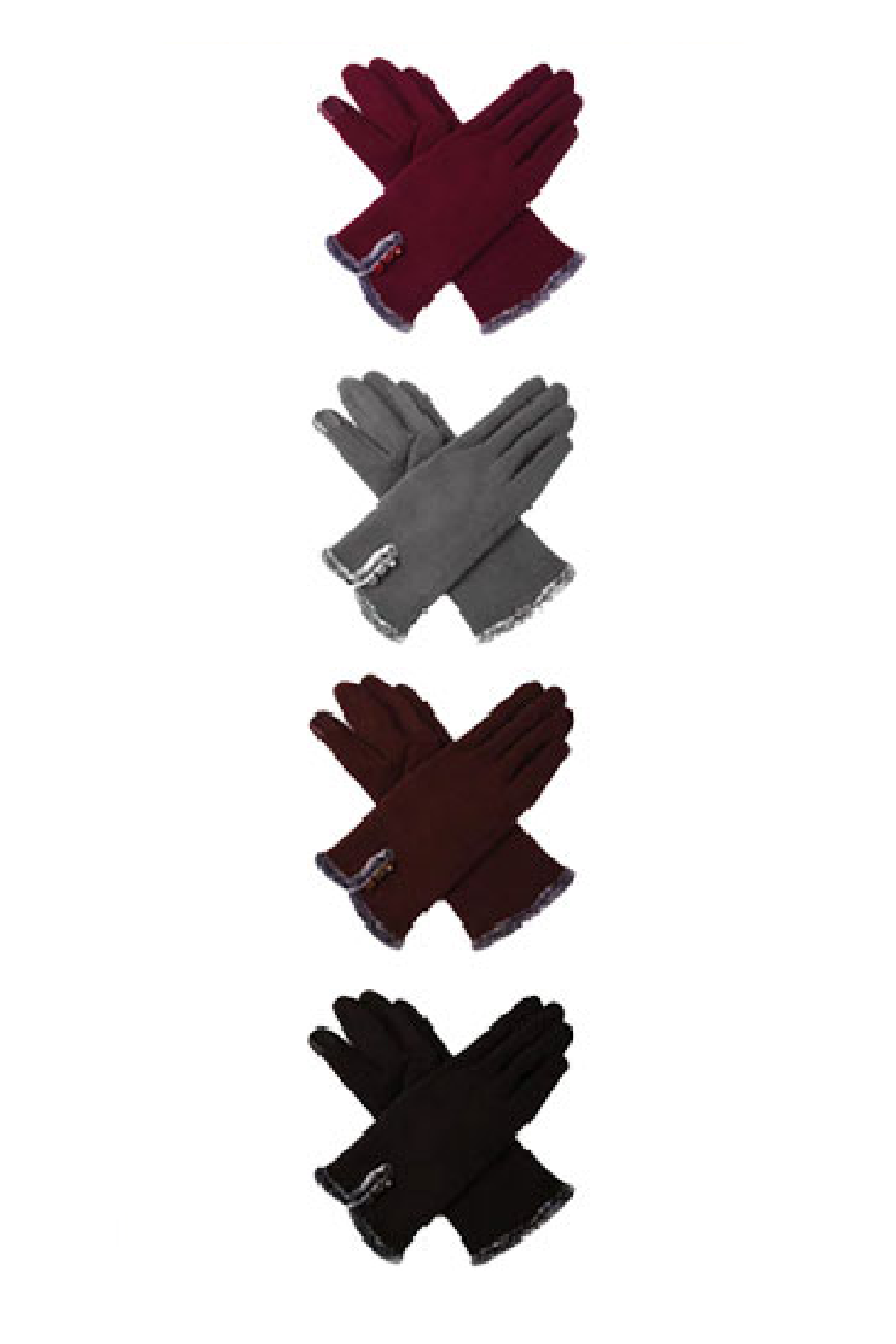 Set of 12 Smart Touch Fur Cuff Gloves