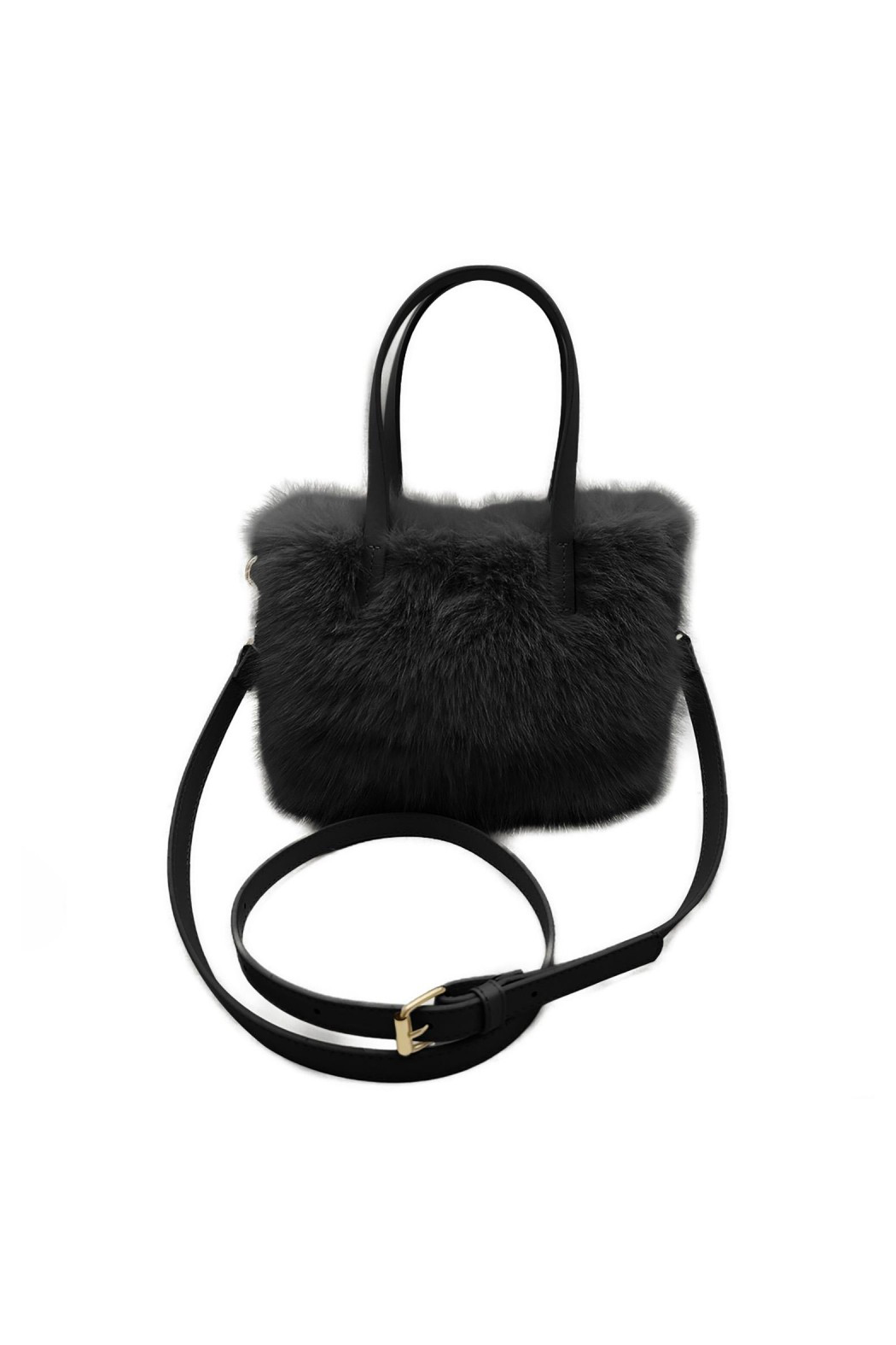 Faux Fur Satchel Crossbody Bag