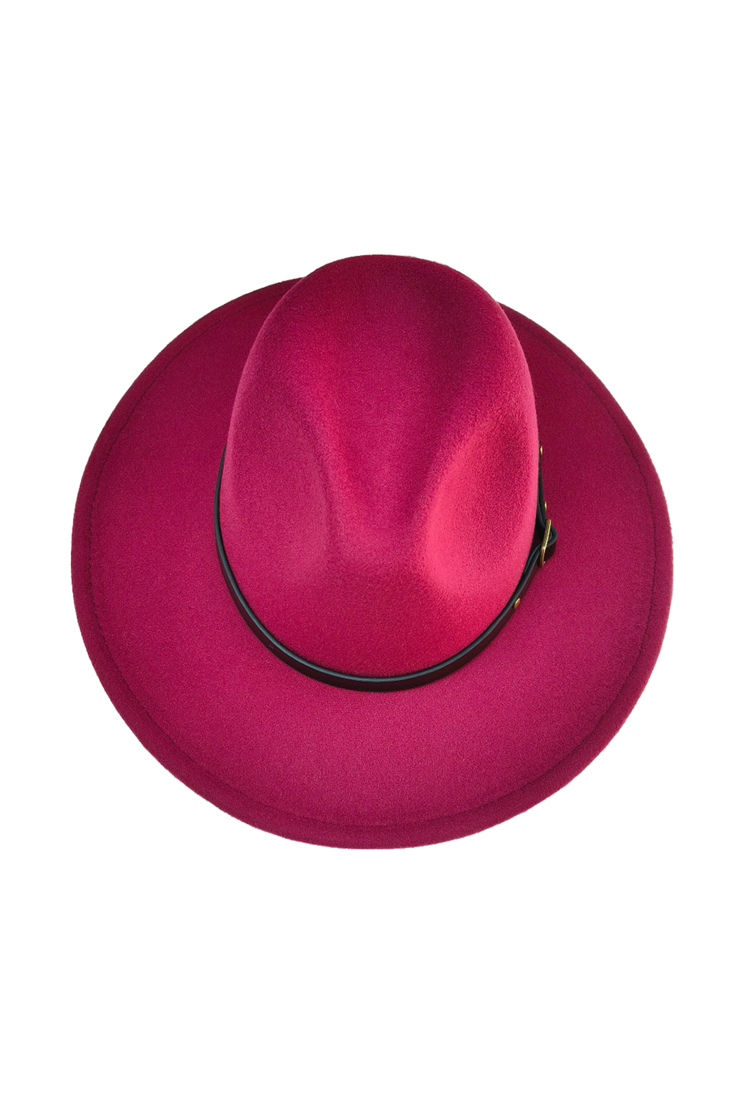 Buckle Band Red Bottom Felt Fedora