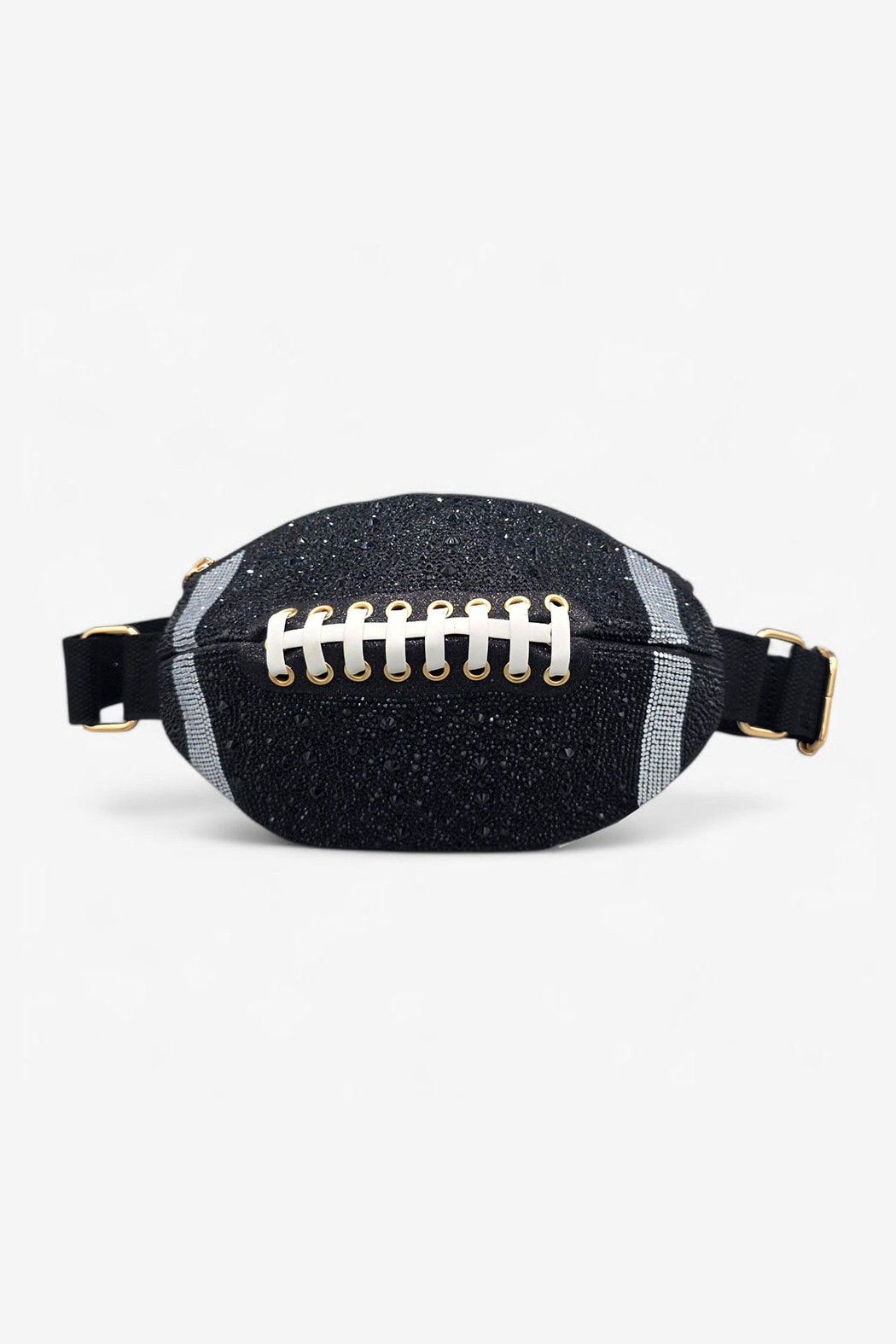 Crystal Laced Up Football Sling Bag