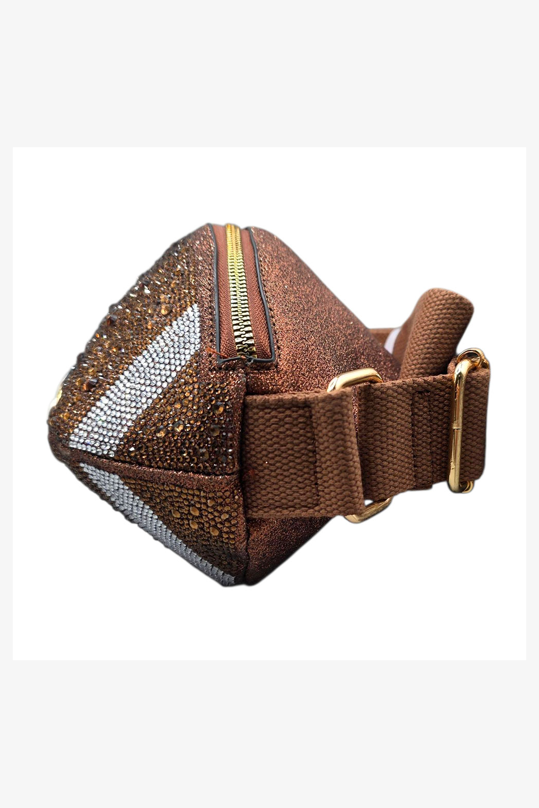 Crystal Laced Up Football Sling Bag