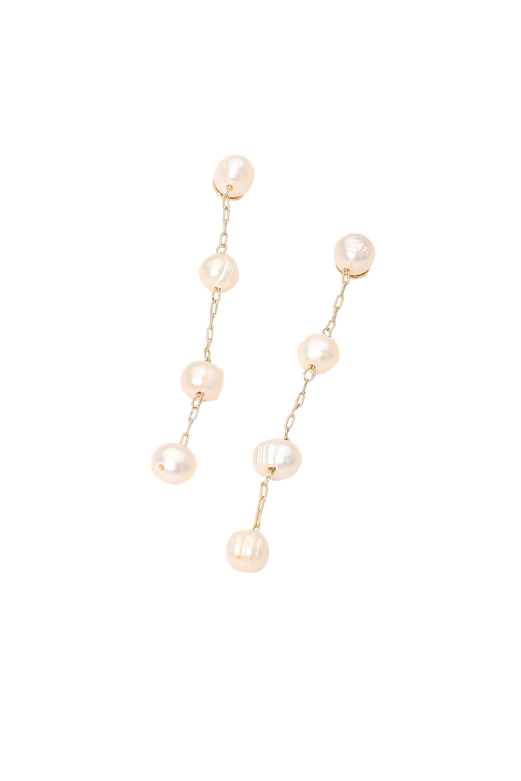 Genuine Freshwater Pearl 18K Gold Plated  Drop Earrings