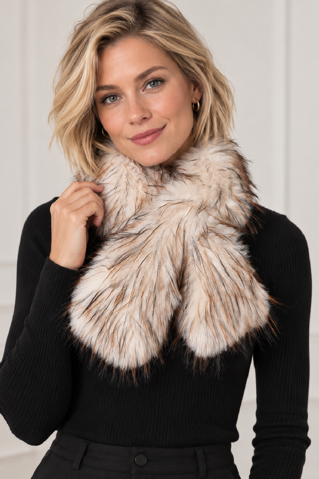 Frosted Faux Fur Scarf