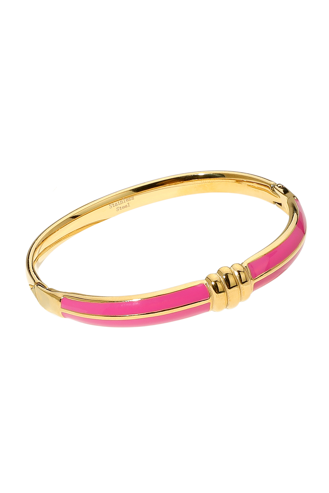 Linear Enamel Hinged Bracelet