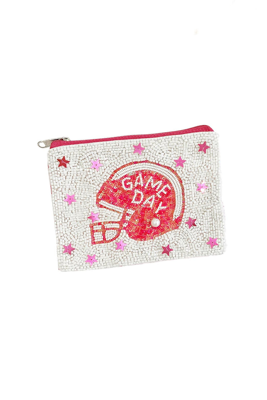 Game Day Helmet Beaded Pouch