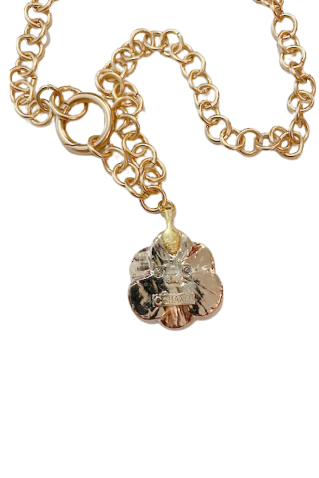 Chanel Gardenia Button Necklace