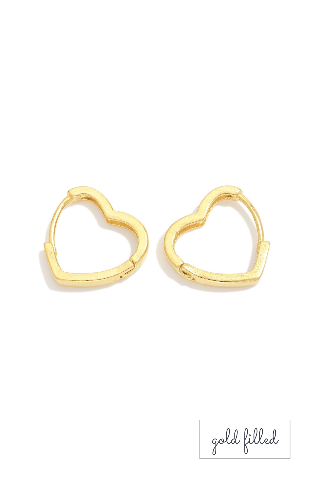 Gold Filled Heart Hoop Earrings