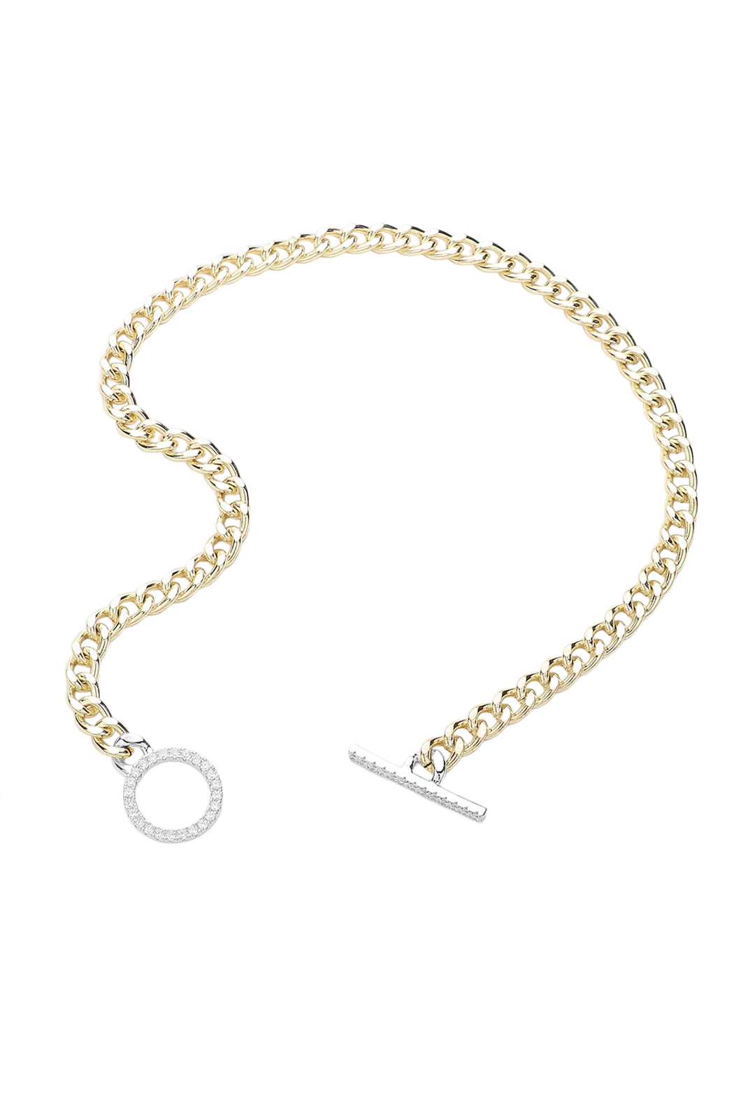 Gold Plated Chain and Cz Necklace