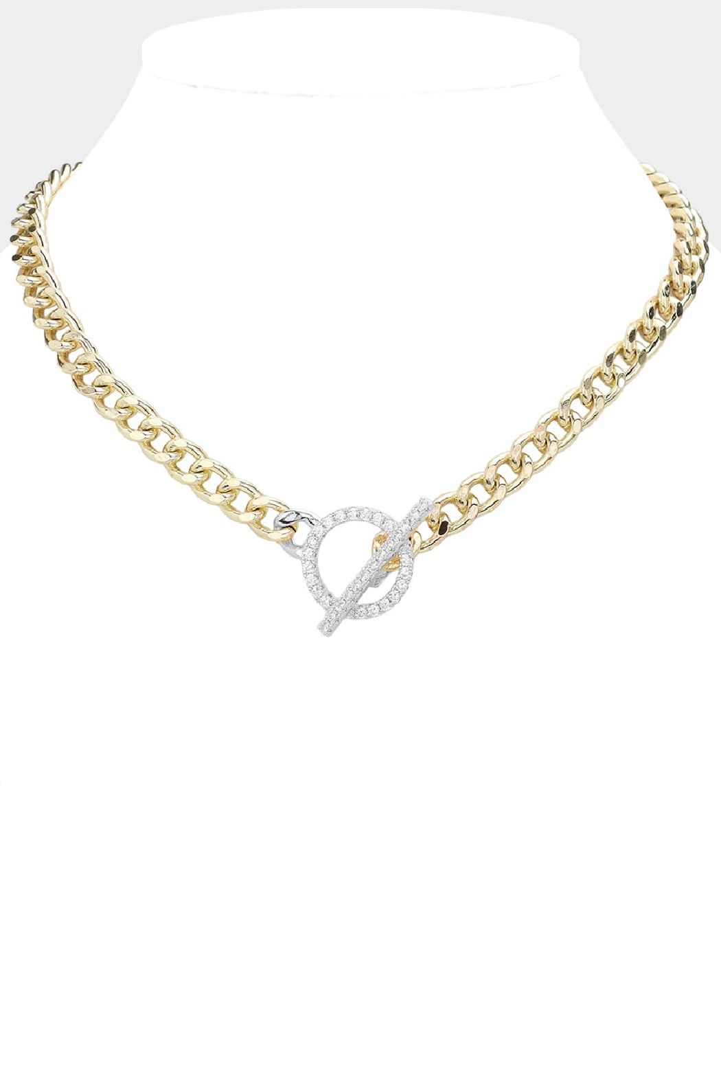 Gold Plated Chain and Cz Necklace