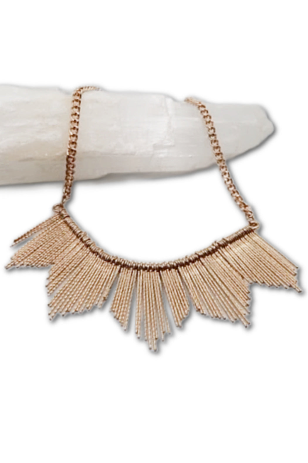 Gold Fringe Necklace