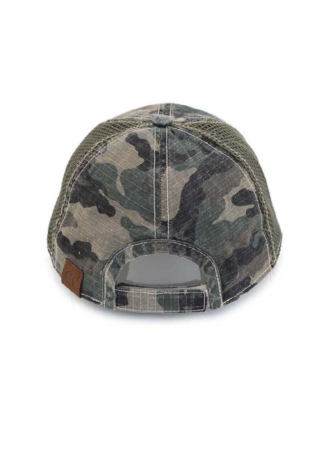 Camouflage Embroidered USA Flag Trucker Cap