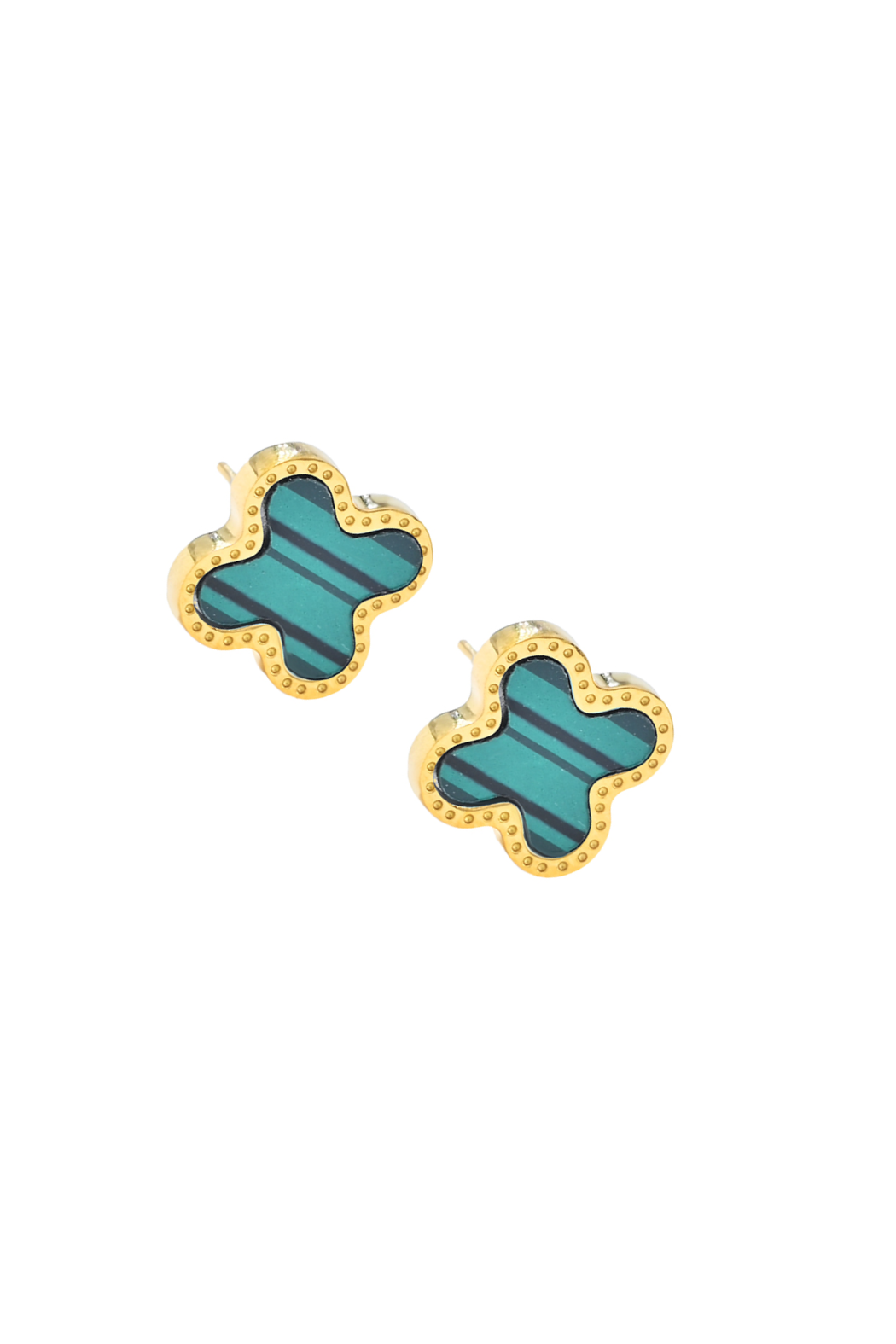 Stone Clover Earrings