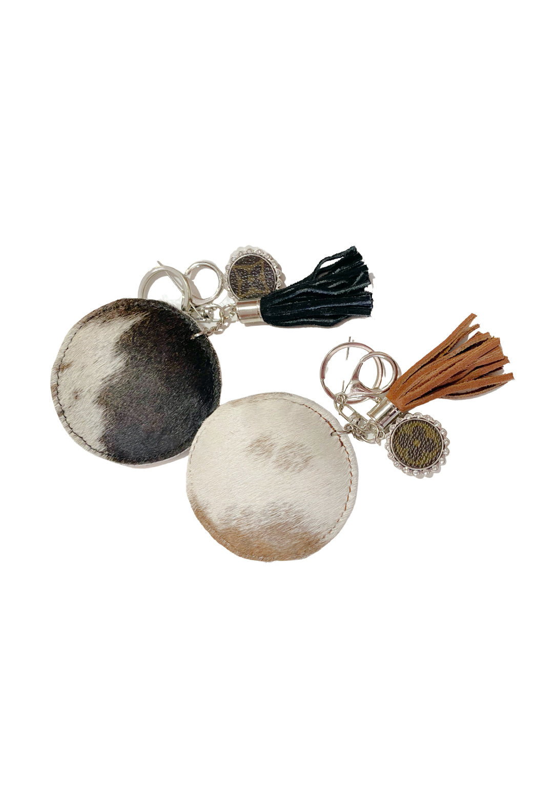 Fur Keychain With Upcycled Charm