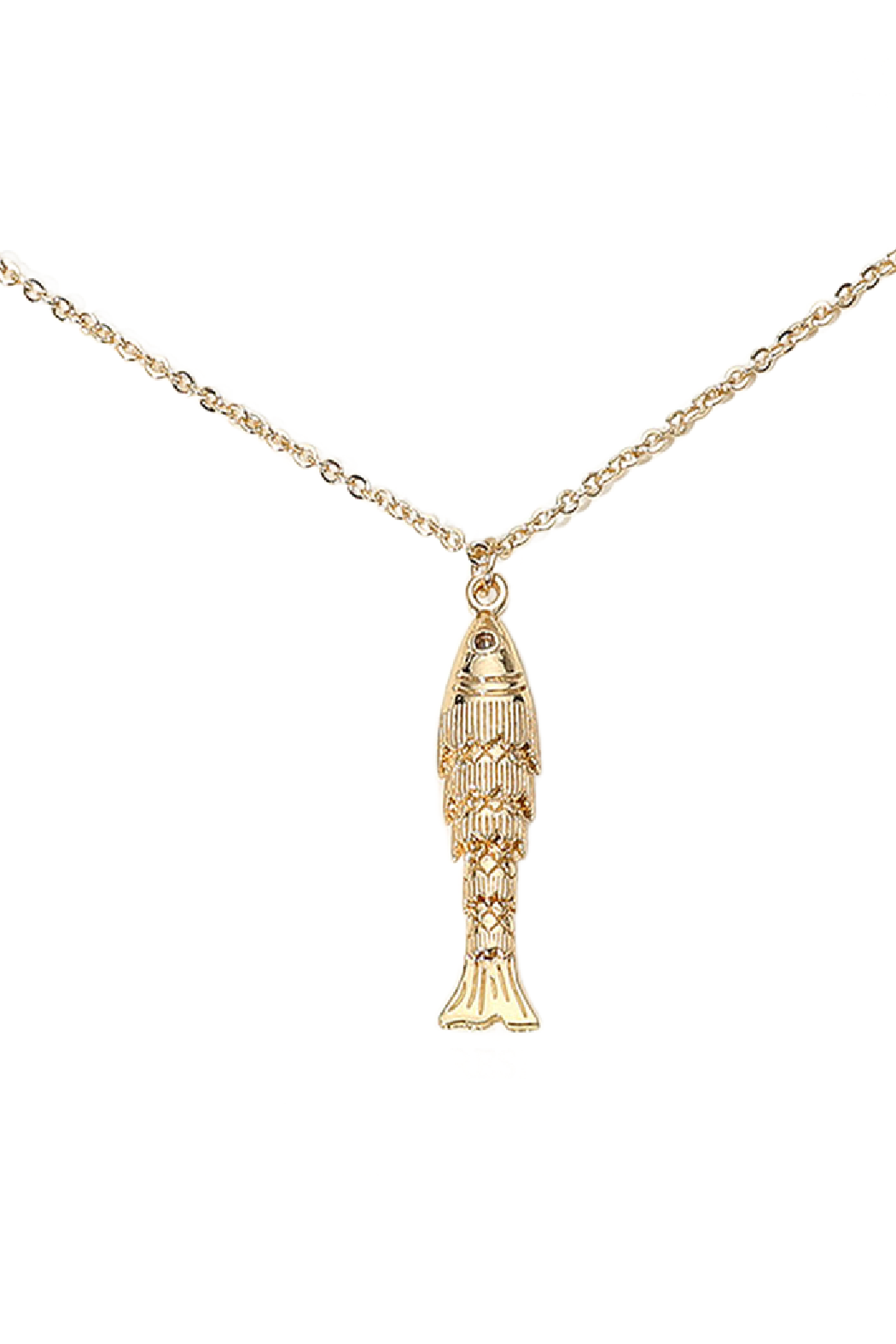 Gold Plated Fish Pendant Necklace