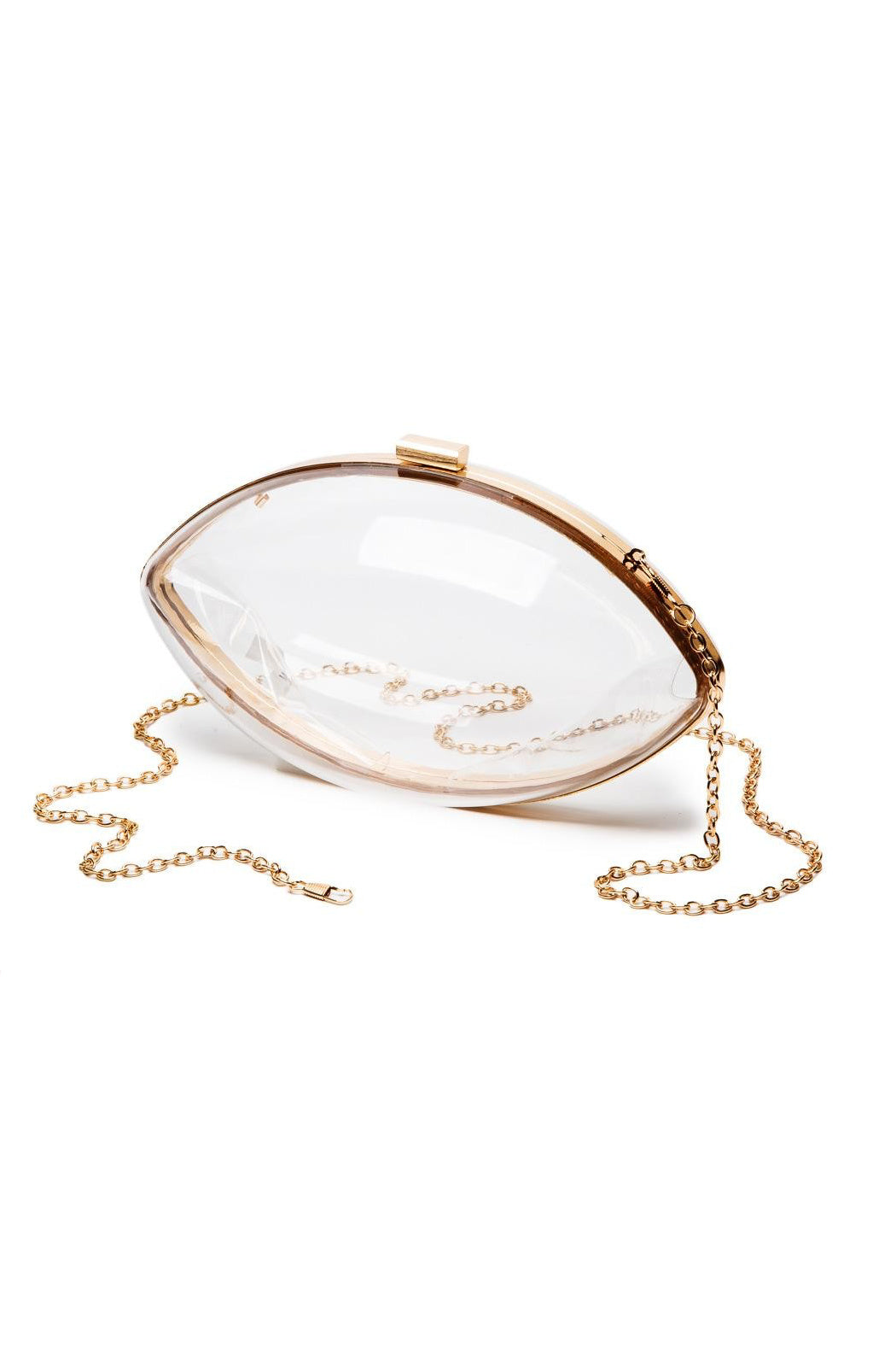 Football Hard Transparent Clutch Crossbody