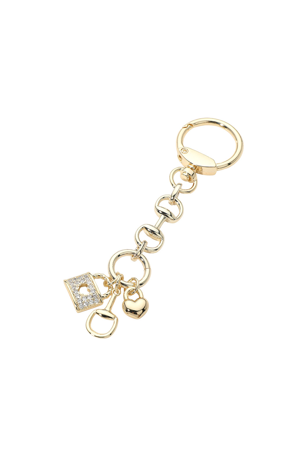 Gold Plated Keychain F Bag Charm