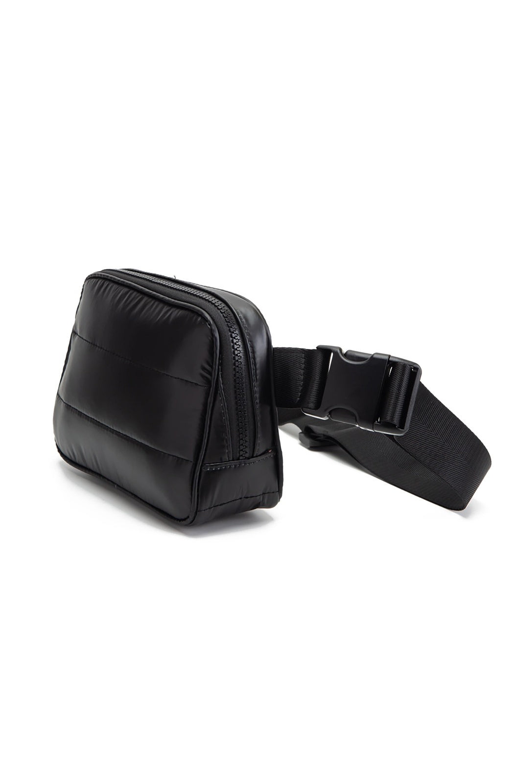 Gloss Puffer Belt Sling Bag
