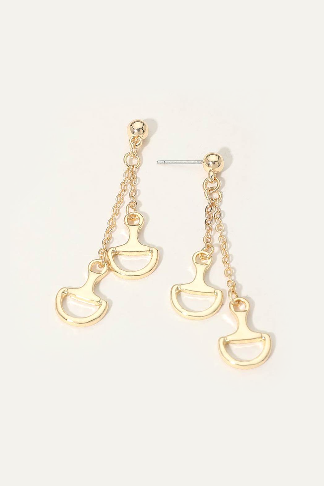Double Horse Bit Earrings
