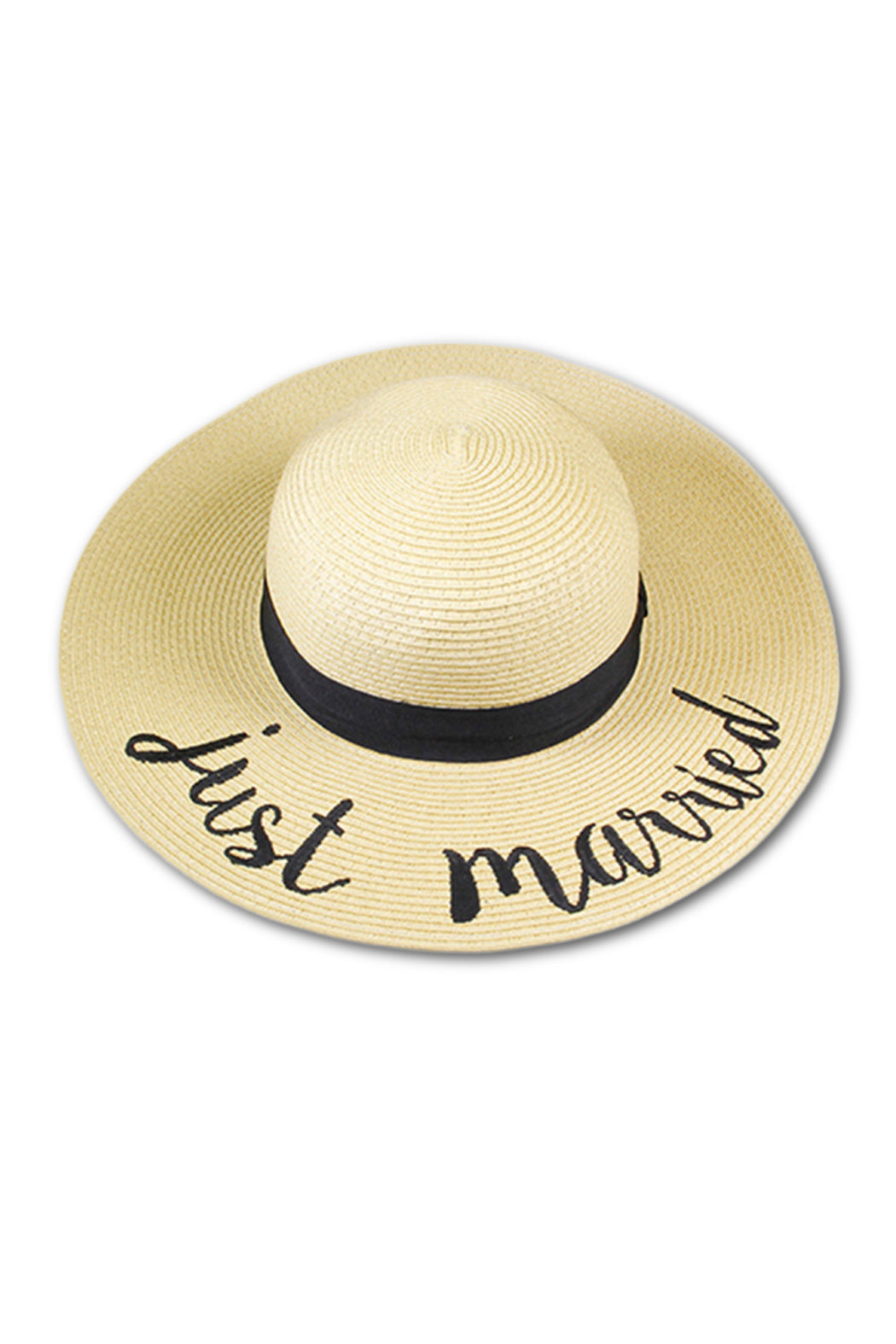 Just Married Stay-Put Straw Hat