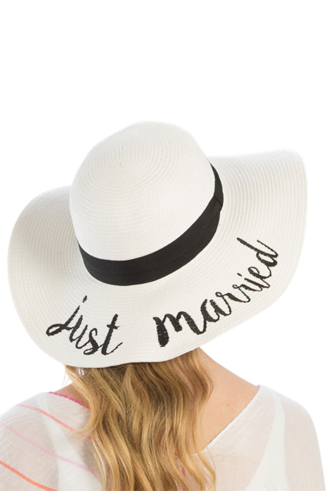Just Married Stay-Put Straw Hat