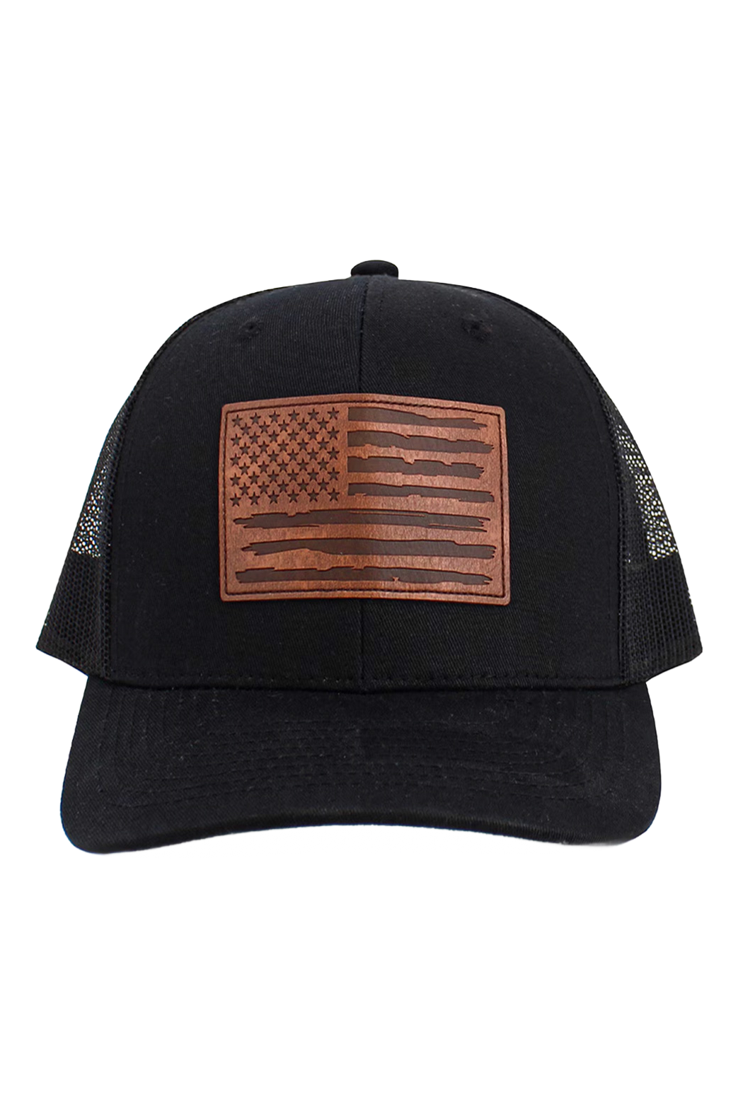 American Flag Patch Trucker Cap