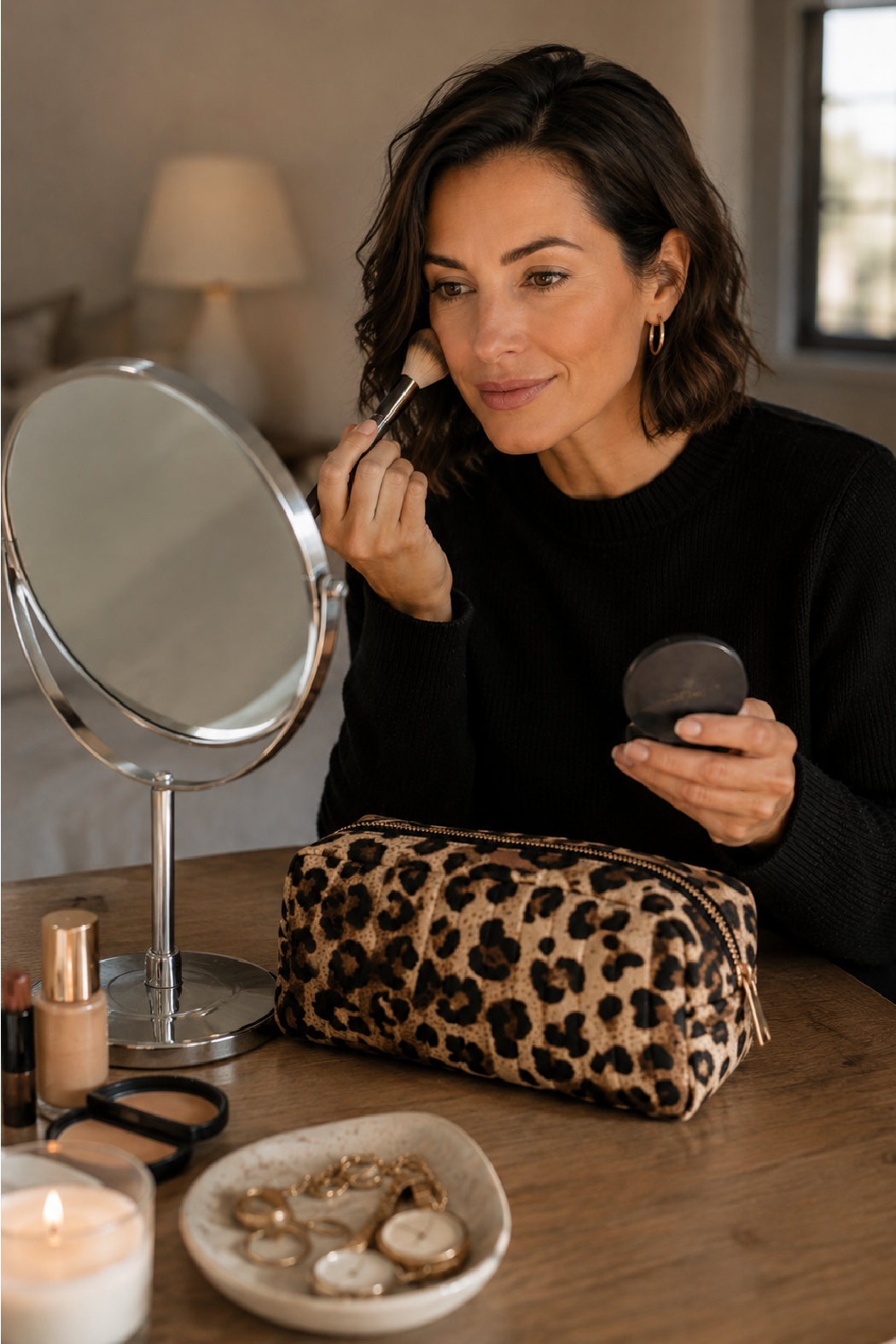 Leopard Print Zippered Pouch