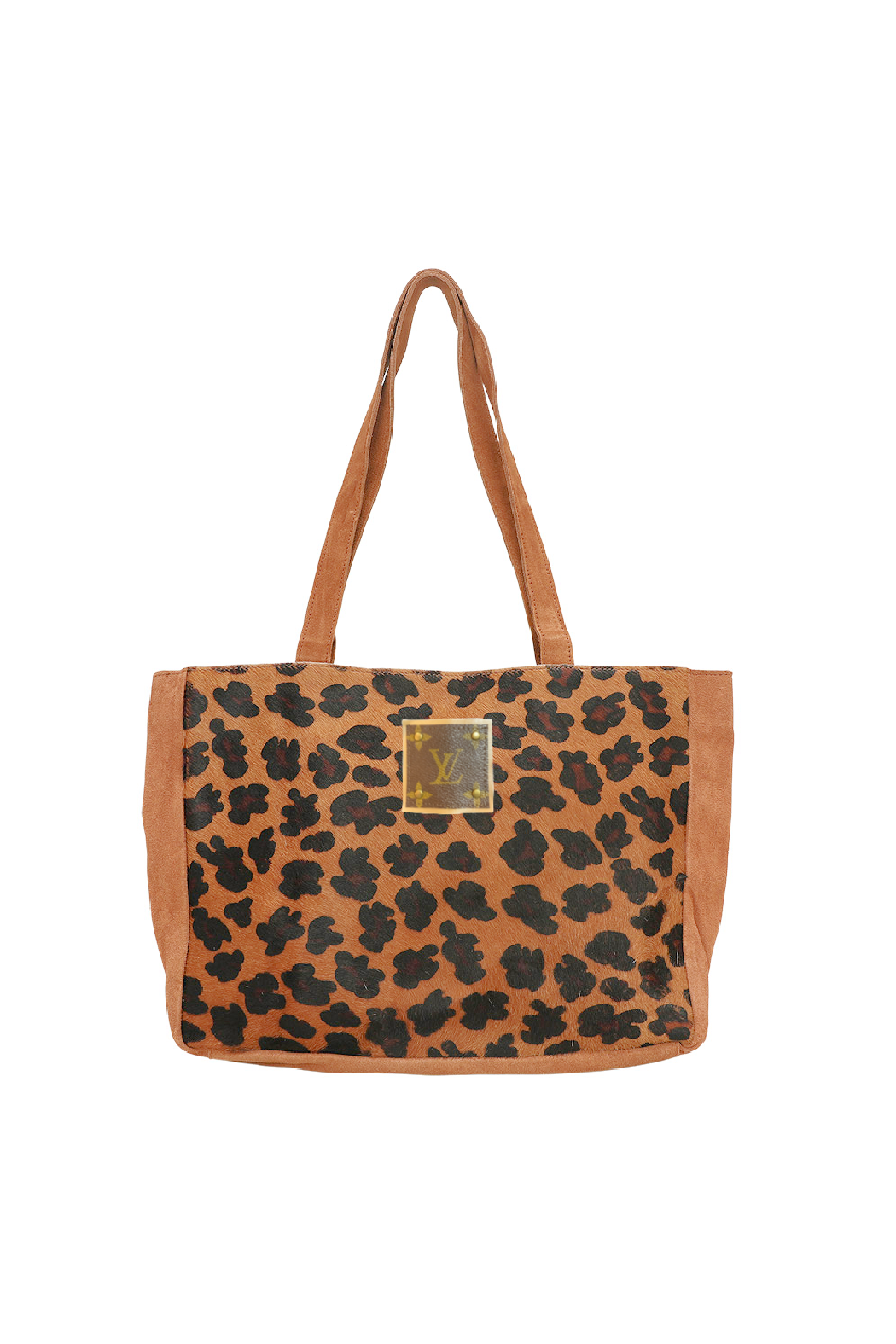 Upcycled Genuine Calf Fur and Suede Tote Bag